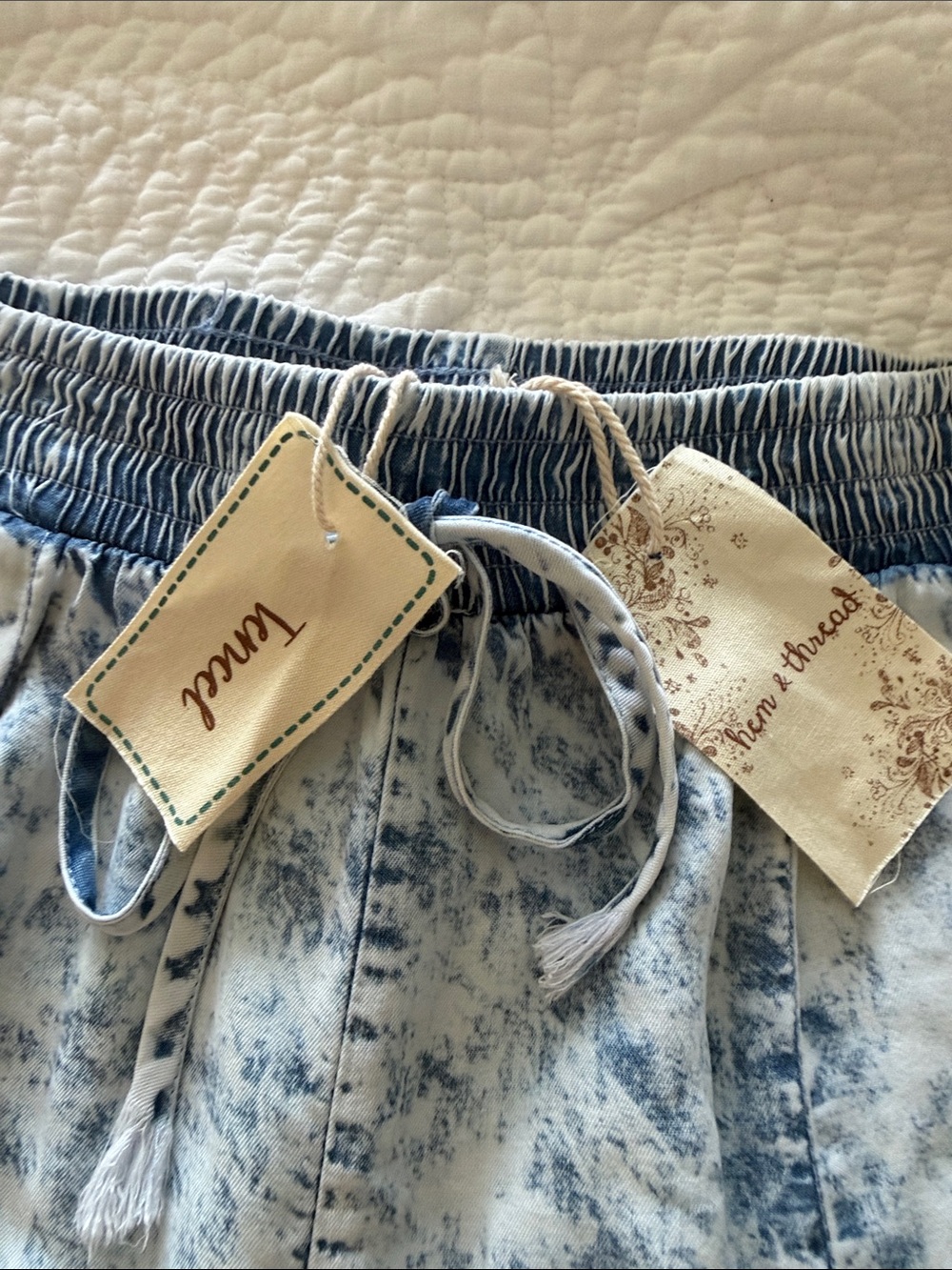 Hem & Thread Light Blue Acid Wash Boyfriend Jeans - Picture 8 of 9